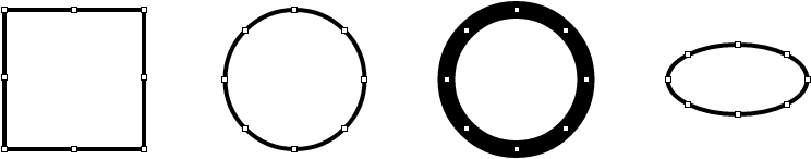 Geometric snap points shown on several objects.