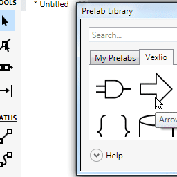 Create or import custom reusable prefab objects, then drag-and-drop into your drawing.